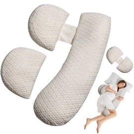 Oskeray Pregnancy Pillow for Pregnant Women, Soft Maternity Pillow with Detachable & Adjustable, Pillow with Pillow Cover - Support for Back, HIPS, Legs