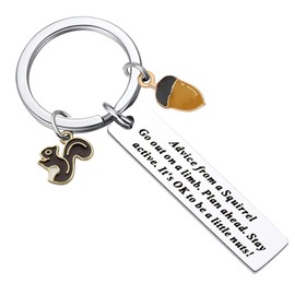 Animal Squirrel Keychain for Women Squirrel Jewelry Advice from a Squirrel Gifts for Squirrel Lovers Gift Nature Lovers (Squirrel KR)