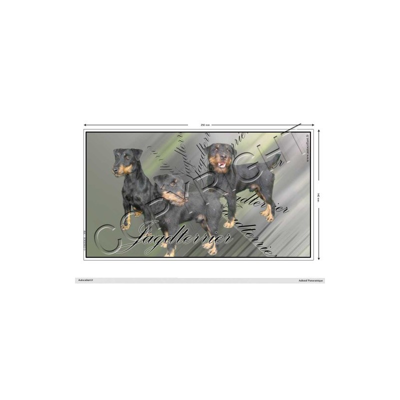 Pets-easy Rectangular Sticker Dog 25 cm German Hunting Terrier