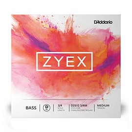 D'Addario Zyex Bass D String 3/4 Med (DZ6123/4M)