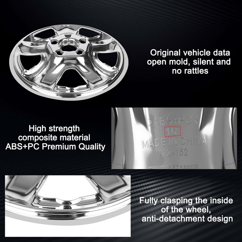 Glossy Black Wheel Skins Compatible with Honda CRV 2012 2013