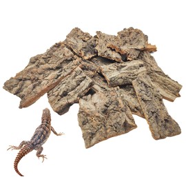 VCEPJH Reptile Bark Bedding,1 LB Natural Cork Bark for Reptiles Flat Cork Wood Terrarium Substrate Tank Supplies for Snake Spiders Bearded Dragons Hermit Crabs Geckos