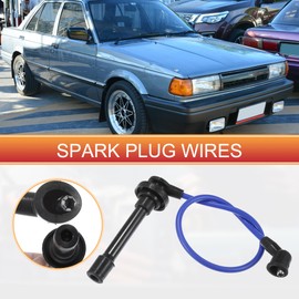 ACROPIX Car Spark Plug Coil Wires Ignition Coil Harness Cable 7mm Fit for Nissan Sentra 1995-1999 200SX 1995-1998 1.6L L4 No.2244057Y10/2244073C10 - Pack of 4