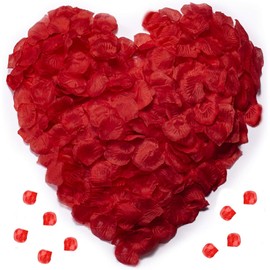 1200 PCS Artificial Silk Rose Petals Decoration for Romantic Night, Wedding, Event, Party, Valentines,Rose Petals for Bedroom,Fake Roses Petal Faux Flowers, Artificial Roses Petals for Marry me