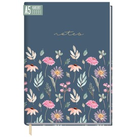 Notebook A5 Squared [Flying Flowers] | 124 Pages, 62 Sheets | Ideal as a Diary, Bullet Journal, Idea Book, Writing Book | Climate Friendly and Sustainable