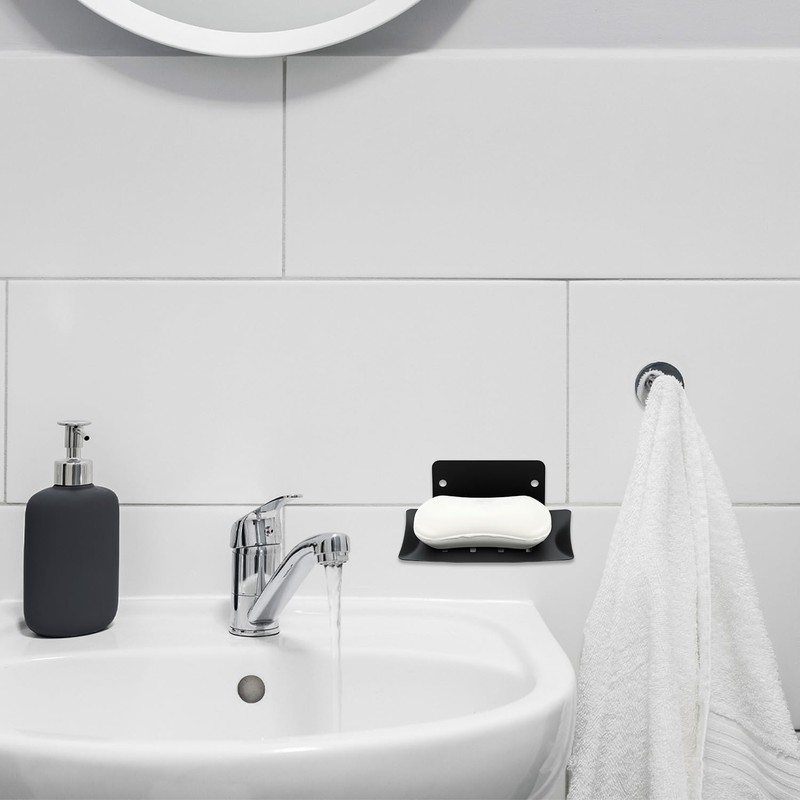 QWORK® 304 Stainless Steel Soap Dish Tray with Drain Hole