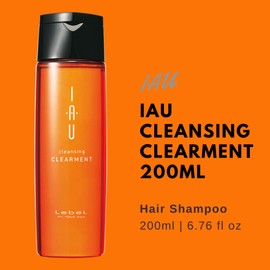 Lebel IAU Cleansing Clearment Hair Shampoo 200ml & Lebel IAU Silky Repair Hair Treatment 200ml Set (Green Tea Set)