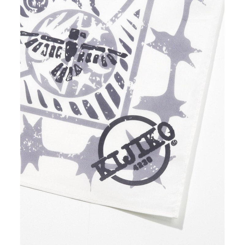 Kijiko ke910. Vintage Western Bandana White