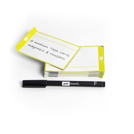 PATboard Scrum Board and Kanban Board - Magnetic Task Cards M (Medium)- Set of 16 - Lime Green