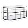Safavieh Home Collection COF6402 Table, Matte Black/Glass