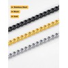 U7 Classic Curb Chain for Men and Women, Stainless Steel,