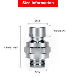 Shower Head Swivel Adapter, Sturdy Thicken Shower Connector Ball Joint Adjustable Shower Arm Extension Connector
