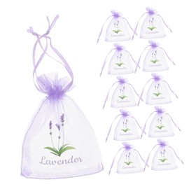 Ciieeo 20pcs Lavender Sachet Bags Empty Mesh Organza Drawstring Pouches for Aromatherapy Dried Flowers and Closet Fresheners Multipurpose Storage for Home Wedding and Party Favors