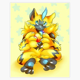 Leyland Designs Zeraora'S Bean Sticker Outdoor Rated Vinyl Sticker Decal for Windows, Bumpers, Laptops or Crafts 5"