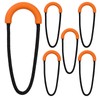 fuyumo Zipper Pull Zipper Assist [6 Pieces] (Orange & Black)