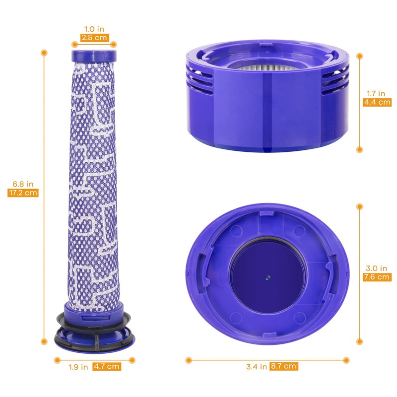 2 HEPA Post Filters and 2 Pre Filters Replacement Compatible