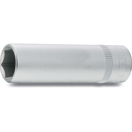 HAZET Deep Socket, 6-square, 850LG-12, 2-sided Width: 0.4 inches (12 mm), Drive: 0.25 inches (6.35 mm), Total Length: 2.0 inches (50 mm), 1 Piece