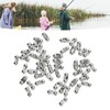 50PCS Fishing Double Rattle Metal Sea Fishing Attractor Bell Beads