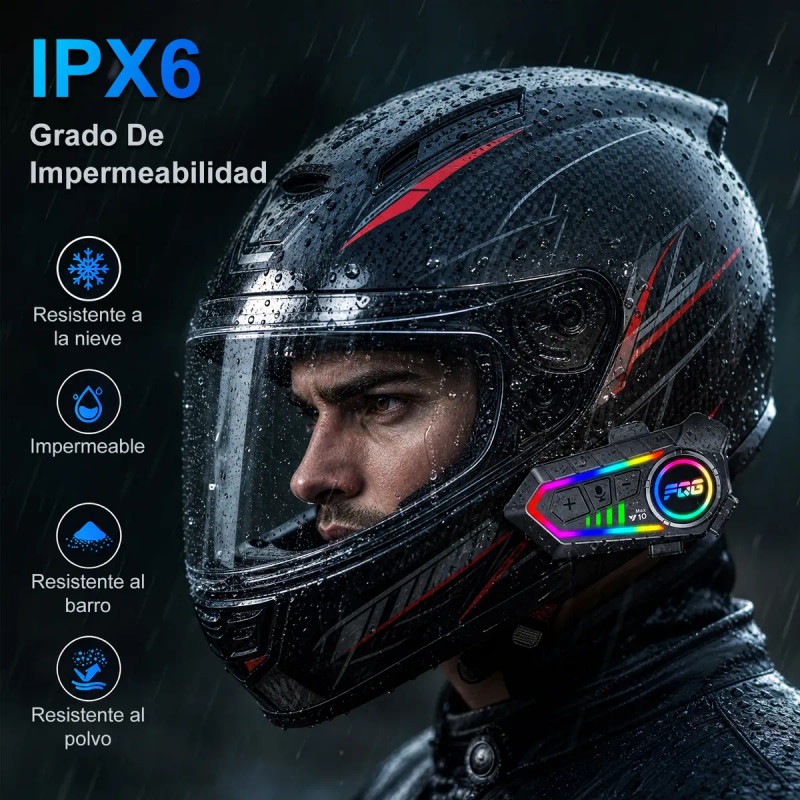 Intercomunicador Para Casco Bluetooth Audífonos Para Moto