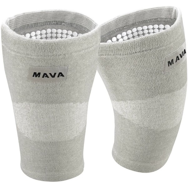 Mava Sports Reflexology Knee Compression Sleeve for Men and Women - Effective Support for Joint Pain, Arthritis Relief, Recovery and Blood Circulation - Great for Running and Walking (Grey,Small)