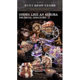 Alideco 120pcs Scrapbook Stickers Vintage mechanical punk style Scrapbooking Junk Journal Crafts Embelishment Decoration Diary Stickers (jixieshiyanzhan)