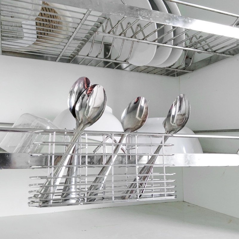 Stainless Steel Utensil Drying Basket Rack Hanging Holder for Knife