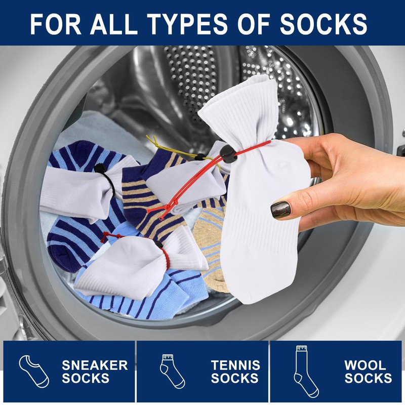 Wowangce 100 Pcs Sock Clips for Laundry Locks Your Socks