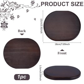 FINGERINSPIRE Coconut Brown Wood Oval Base 18x15cm Unfinished Wooden Oval Shape Base Hand Casting Structure Base Keepsake Sculpture Base for Anniversary Wedding DIY Crafts Home Decoration