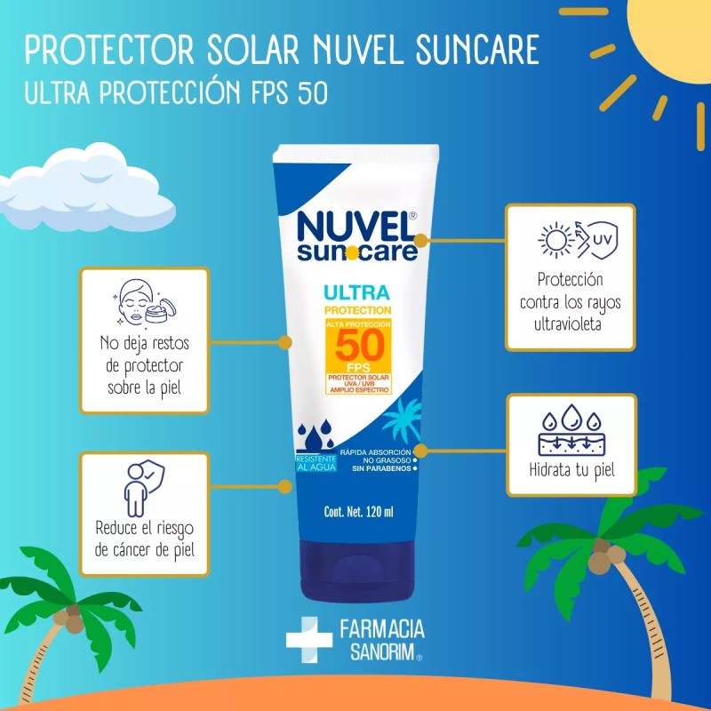 Nuvel 2 Protector Solar Fps 50, Nuvel Suncare 120ml