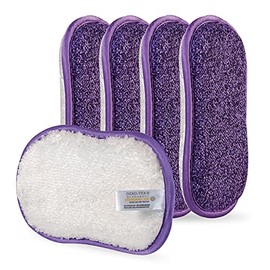 Esponja de Limpieza para Platos de Cocina de Comfso, Sin Arañazos, Sin Olor, Lavable y Reutilizable, Juego de 4 Esponjas Multiusos de Alta Resistencia