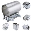 Stainless Steel 2.5" Butt Joint Exhaust Clamp (2Pcs)