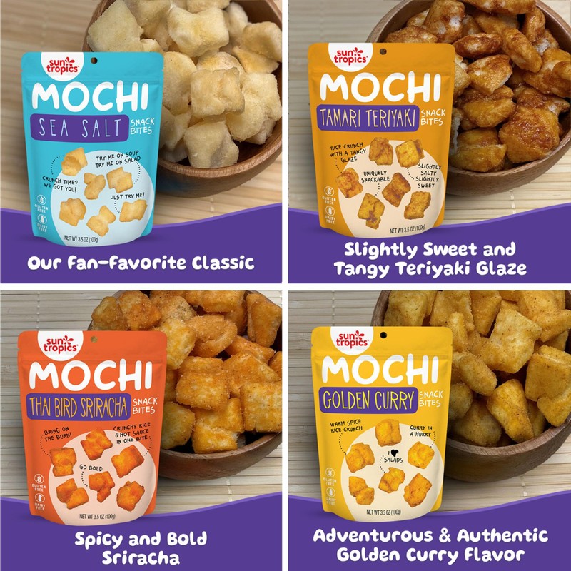 Sun Tropics Mochi Snack Bites, Variety Pack- 3.5 oz (6