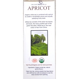 Touch Organic APRICOT WHITE Tea Bags, 40 Bags, 2.5 oz
