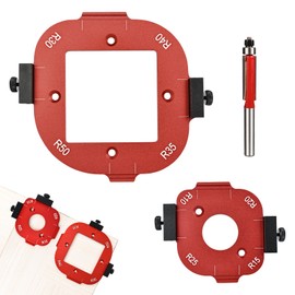 bssmmai 2 Pieces Milling Template Router Milling Template for Router, Router Template Radius Jig Router, Stencil Router for Woodworking R10 R15 R20 R25 R30 R35 R40 R50 (Red)