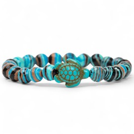 KoaKoa Sparkle Sea Turtle Tracking Bracelet, helps save sea turtles, one size fits most Men and Women (BlackWhite)