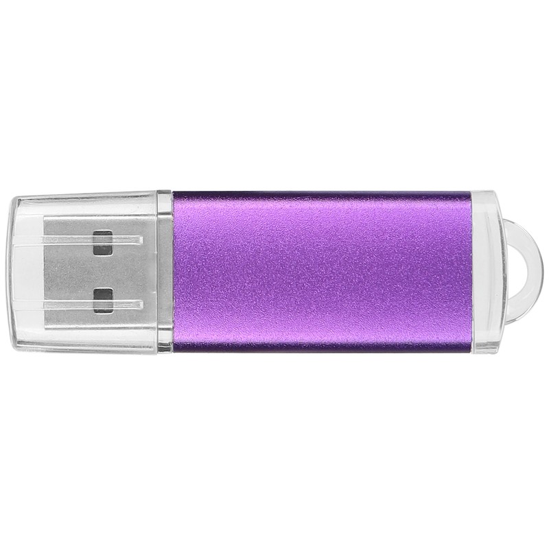 USB Flash Drive Transparent Cover Purple Portable Storage Memory Stick