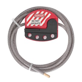 Tagout Cable Lock Adjustable Lockout Device Stainless Steel 4 Key Hole for Repair Management