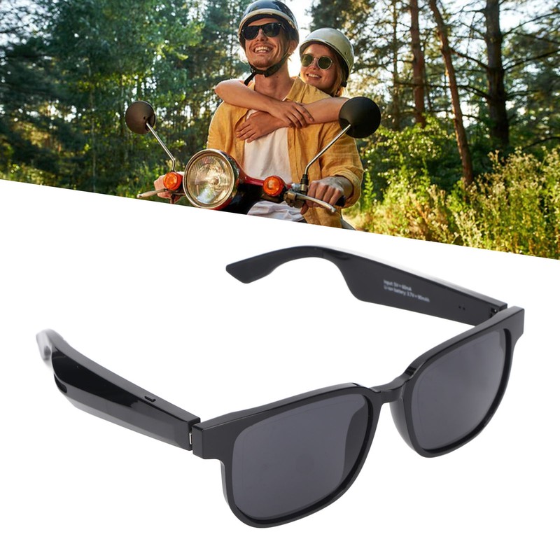 Bluetooth Audio Sunglasses Voice Control Open Ear Style Adjustable Volume