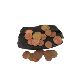 Lilosac - Porte-Monnaie Homme - grain de café - Cuir épais souple résistant - Pour poches pantalon ou veste (Noir)