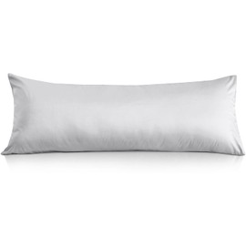 beddingstar Body Pillowcase 20 x 54 Body Pillow Cover Silver Grey Zipper Closer Set of 1 Body Pillow Case 600 Thread Count Hotel Quality 100% Natural Cotton Body Pillowcases 20 x 54,Silver Grey