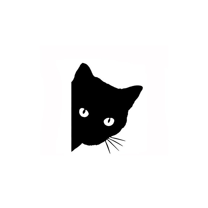 Black Cat Head Sticker Vinyl Car Scooter Car Tuning Truck
