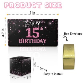 BONETAT Explosion Gift Box for Money, Surprise Birthday Box, Cash Gift Box for Boys Girls, Creative Pop-Up Explosion Box for 15-Year Old, Money Gift Box, Unique Gift Ideas for Kids TeenagersB - Bb02