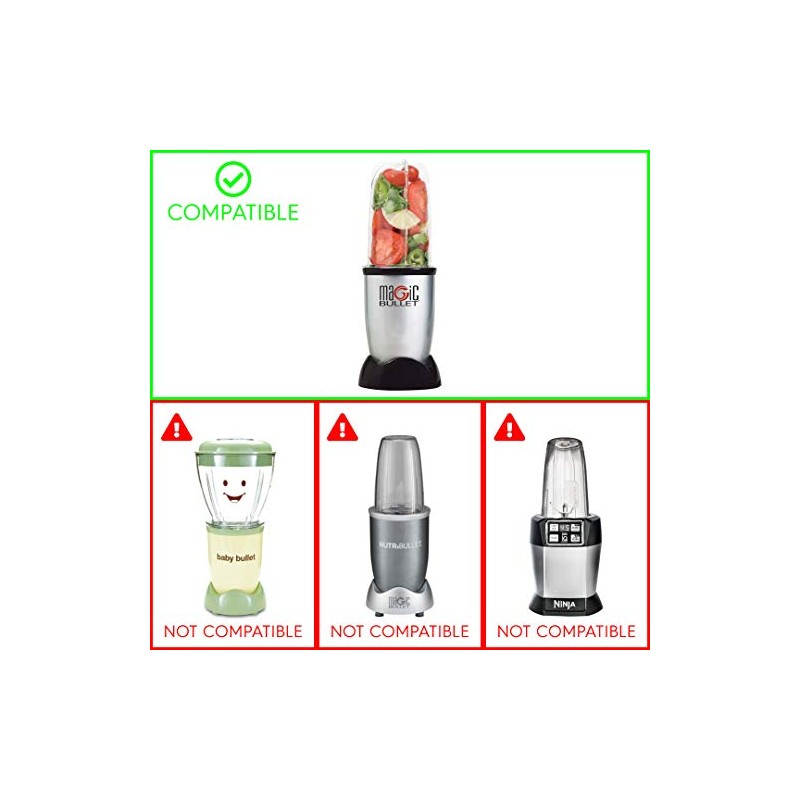 4 Pack Gaskets Replacement Part Compatible with Magic Bullet MB-1001