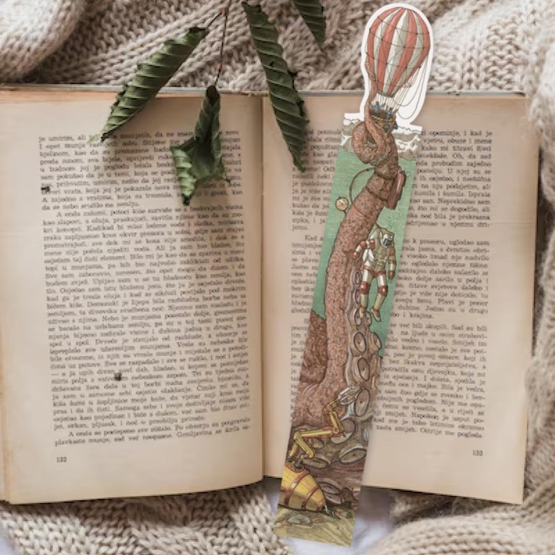 HUNGRY MINDS Hand-Drawn Octopus Bookmarks Set of 5 - Paper