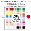 Yeachlaing 0.25 Inch Round Permanent Adhesive Color-Code Dot Stickers,12 Colors,Pack