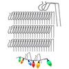 NACETURE 50 Pack Stainless Steel Christmas Light Hangers with Gutter