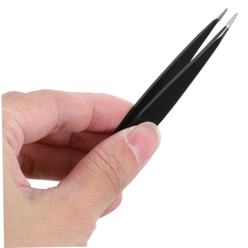 WOONEKY Eyes Brow Clip Isolating Tweezers 1.5mm Stainless Steel for