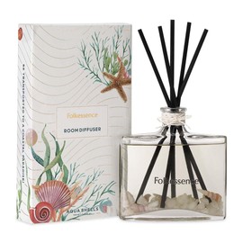 Folkulture Reed Diffuser or Reed Diffusers for Home, Scent Diffusers for Home with 5 Reed Diffuser Sticks, 5.07 fl oz, Reed Diffuser for Bathroom Decor Sets, Aroma Diffuser for Guest Bathroom