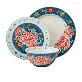 Pioneers Woman Keepsake Floral 12-Piece Stoneware Dinnerware Set