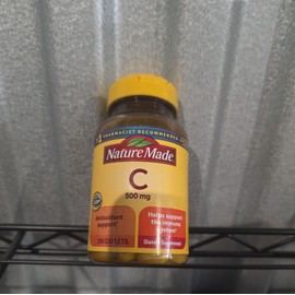 Nature Made NEW Nature Made C 500 MG Dietary Supplement 250 Caplets SEALED 05/2026+